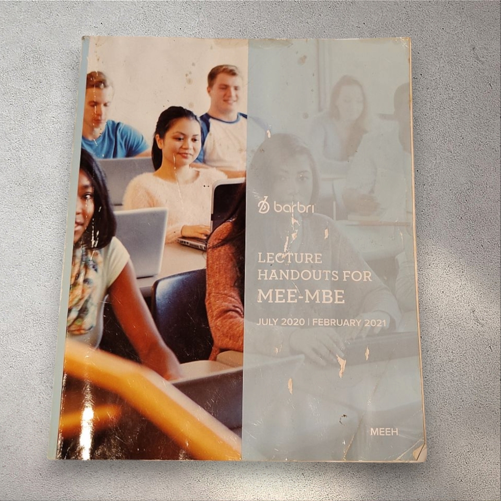 Barbri Lecture Handouts for MEE-MBE -2020